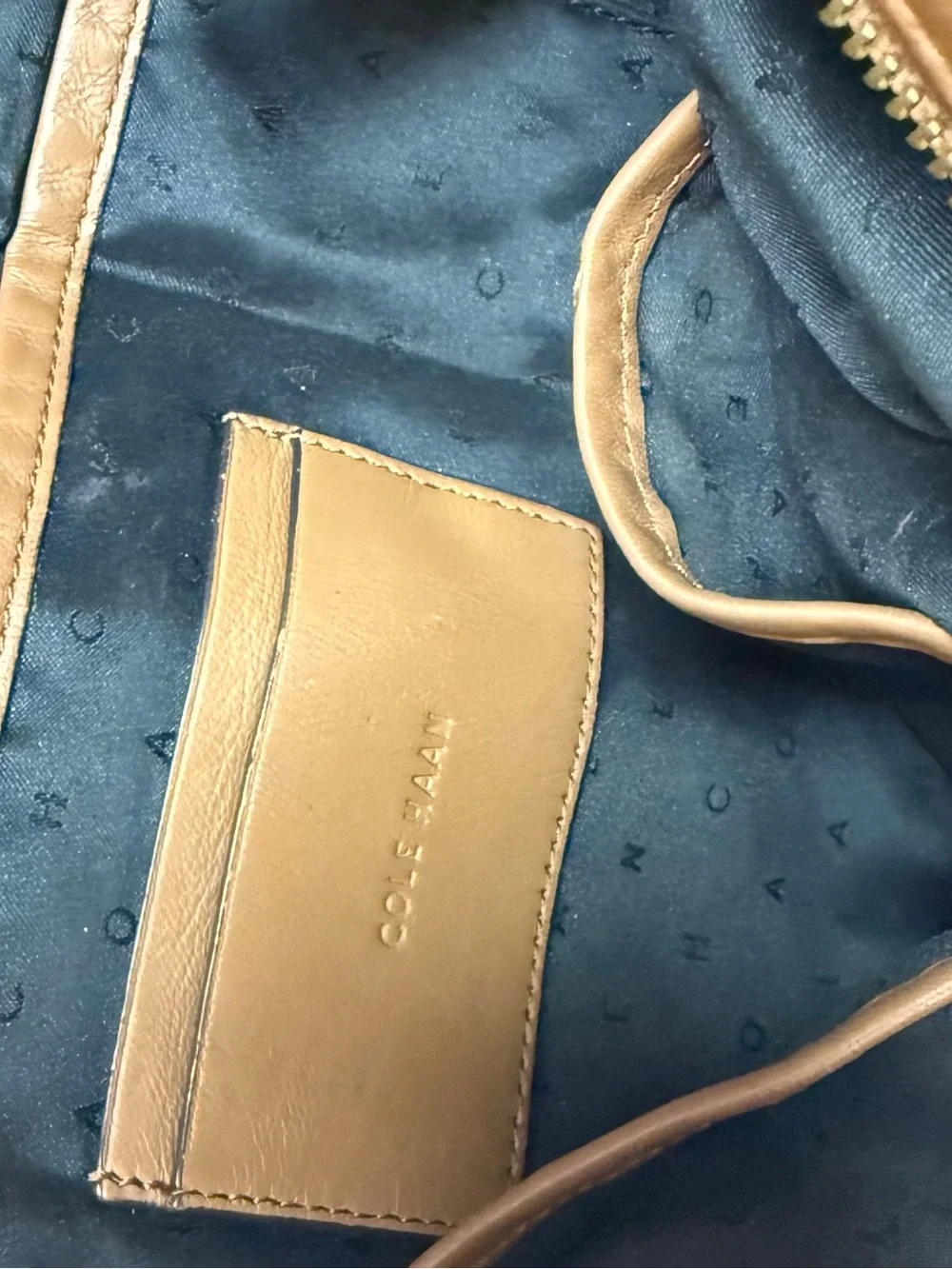 Brown Woven Leather Cole Haan Large Tote Bag